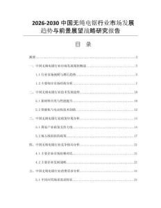 2026-2030中国无绳电锯行业市场发展趋势与前景展望战略研究报告