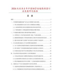 2026及未来5年中国钢管铝翅散热器行业发展研究报告