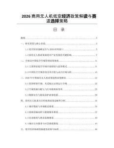 2026商用无人机低空经济政策解读与赛道选择策略