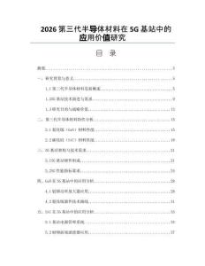 2026第三代半导体材料在5G基站中的应用价值研究