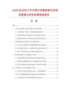2026及未来5年中国方形集装袋市场现状数据分析及前景预测报告.docx
