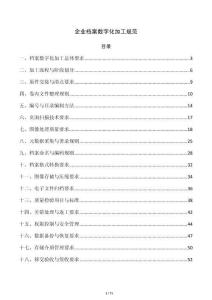 企业档案数字化加工规范