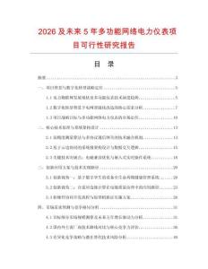 2026及未来5年多功能网络电力仪表项目可行性研究报告.docx
