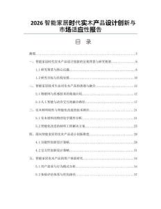 2026智能家居时代实木产品设计创新与市场适应性报告