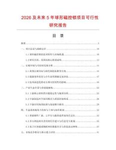 2026及未来5年球形磁控锁项目可行性研究报告.docx
