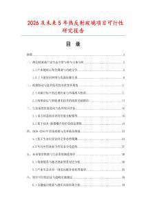 2026及未来5年热反射玻璃项目可行性研究报告.docx