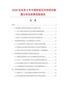 2026及未来5年中国砂砾石市场现状数据分析及前景预测报告.docx