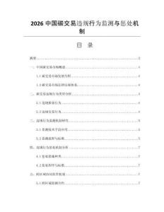 2026中国碳交易违规行为监测与惩处机制