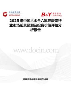 2025年中国六水合六氟硅酸镁行业市场前景预测及投资价值评估分析报告