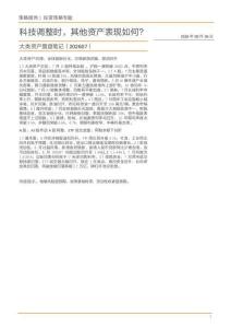 大类资产复盘笔记（202607）：科技调整时，其他资产表现如何？