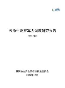 TC621WG10 云原生泛在算力调度研究报告