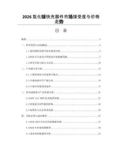 2026氮化镓快充器件市场接受度与价格走势
