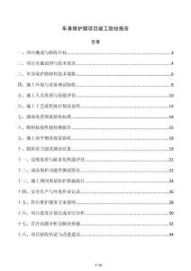 车身保护膜项目竣工验收报告