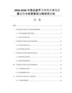 2026-2030中国反装甲导弹行业市场发展趋势与前景展望战略研究报告