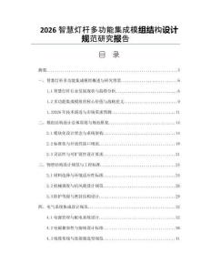 2026智慧灯杆多功能集成模组结构设计规范研究报告