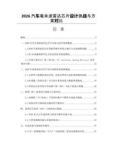 2026汽车毫米波雷达芯片设计挑战与方案对比