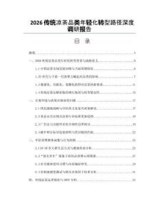 2026传统凉茶品类年轻化转型路径深度调研报告