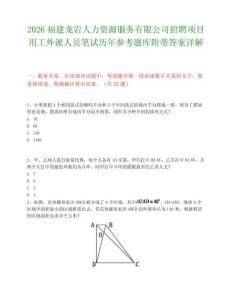 2026福建龙岩人力资源服务有限公司招聘项目用工外派人员笔试历年参考题库附带答案详解.docx