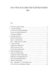 2025中国OLED显示面板产能扩张及终端应用渗透率报告.docx
