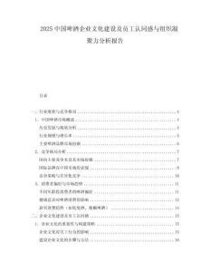 2025中国啤酒企业文化建设及员工认同感与组织凝聚力分析报告.docx