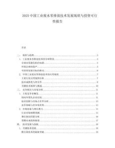 2025中国工业废水零排放技术发展现状与投资可行性报告.docx