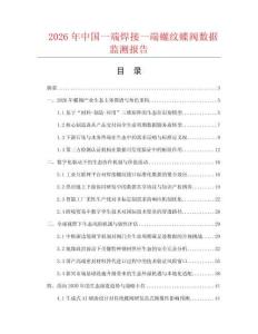 2026年中国一端焊接一端螺纹蝶阀数据监测报告.docx