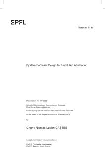 EPFL -无稀释证明的系统软件设计 System Software Design for Undiluted Attestation