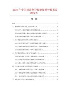 2026年中国铝箔复合橡塑保温管数据监测报告.docx