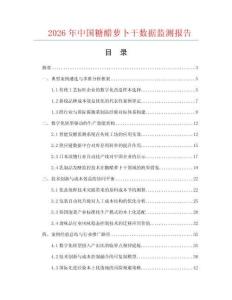 2026年中国糖醋萝卜干数据监测报告.docx