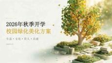 2026年秋季开学校园绿化美化方案课件
