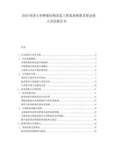 2025同济大学桥梁结构改造工程需求核算及资金投入评估报告书.docx