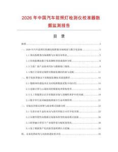 2026年中国汽车前照灯检测仪校准器数据监测报告.docx