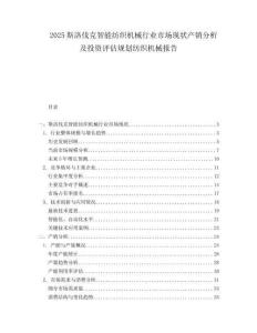 2025斯洛伐克智能纺织机械行业市场现状产销分析及投资评估规划纺织机械报告.docx