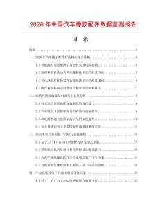 2026年中国汽车橡胶配件数据监测报告.docx