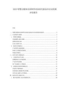 2025母婴自媒体内容种草对沐浴皂新品冷启动效果评估报告.docx