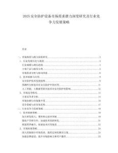 2025安全防护设备市场需求潜力深度研究及行业竞争力发展策略.docx