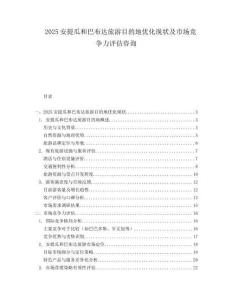 2025安提瓜和巴布达旅游目的地优化现状及市场竞争力评估咨询.docx