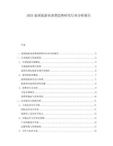 2025泰国旅游业消费趋势研究行业分析报告.docx