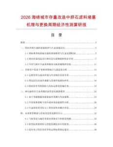 2026海绵城市存量改造中卵石滤料堵塞机理与更换周期经济性测算研报.docx
