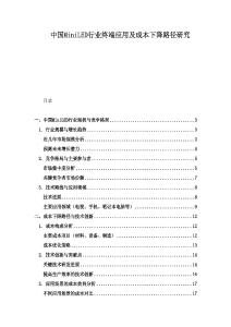 中国MiniLED行业终端应用及成本下降路径研究.docx
