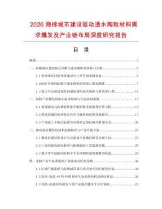 2026海绵城市建设驱动透水陶粒材料需求爆发及产业链布局深度研究报告.docx