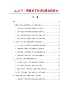 2026年中国罐笼平衡锤数据监测报告.docx