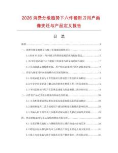 2026消费分级趋势下六件套厨刀用户画像变迁与产品定义报告.docx