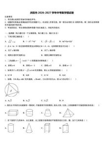 庆阳市2026-2027学年中考数学模试卷（含答案解析）