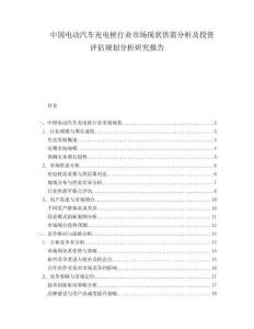 中国电动汽车充电桩行业市场现状供需分析及投资评估规划分析研究报告.docx