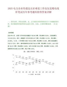 2025电力企业待遇这么好难道工作仅仅是爬电线杆笔试历年参考题库附带答案详解.docx