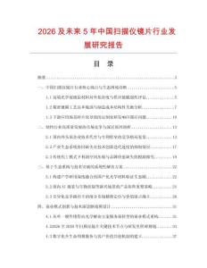 2026及未来5年中国扫描仪镜片行业发展研究报告