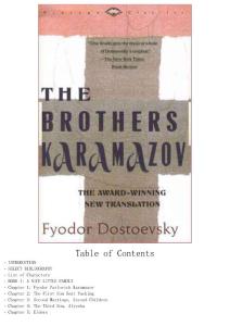 The Brothers Karamazov_ A Novel in Four Parts With Epilogue - Fyodor Dostoyevsky