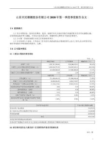 002355  兴民钢圈： 2010年第一季度报告