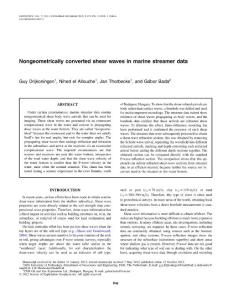 Nongeometrically converted shear waves in marine streamer data